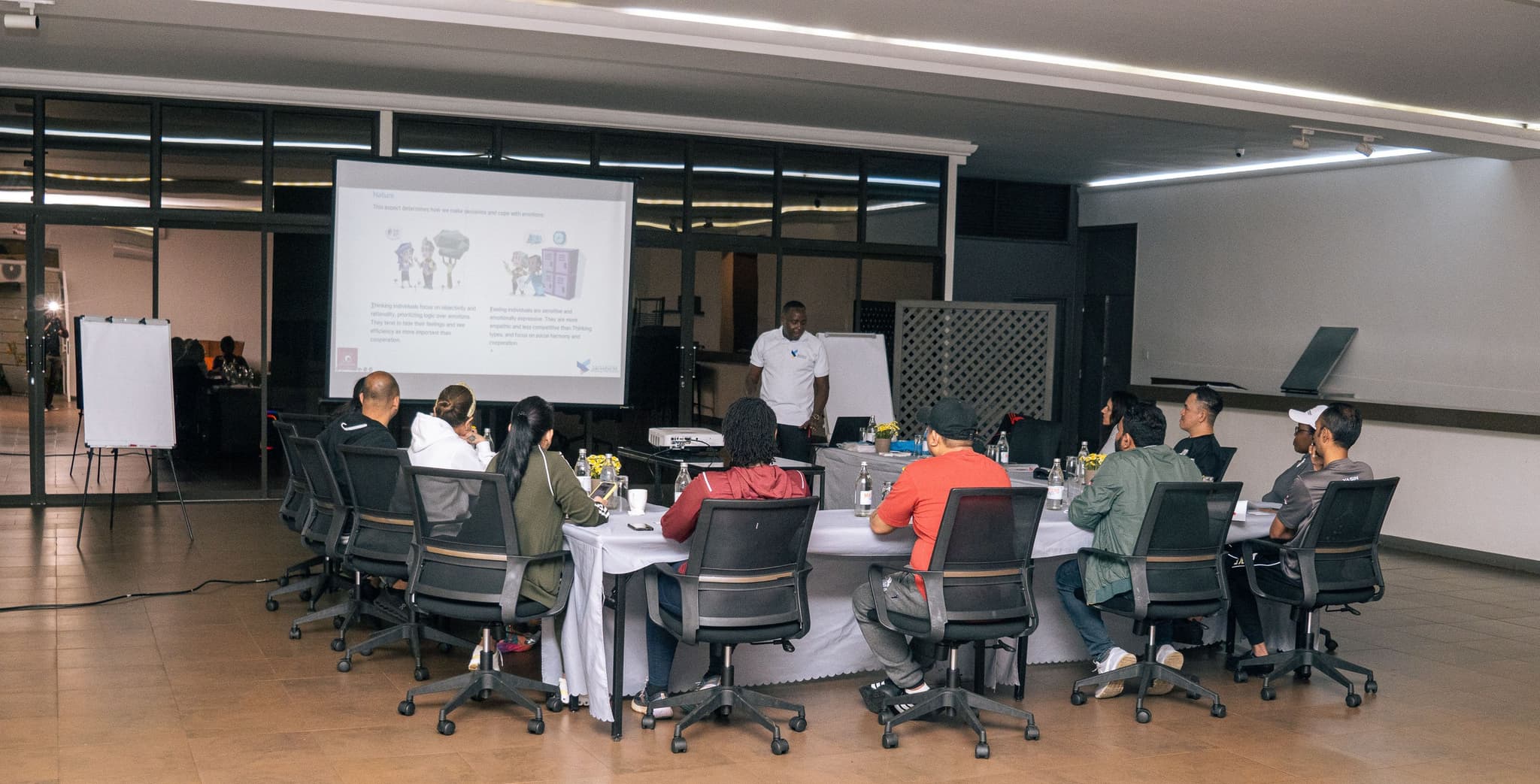 Team participating in a facilitated development session